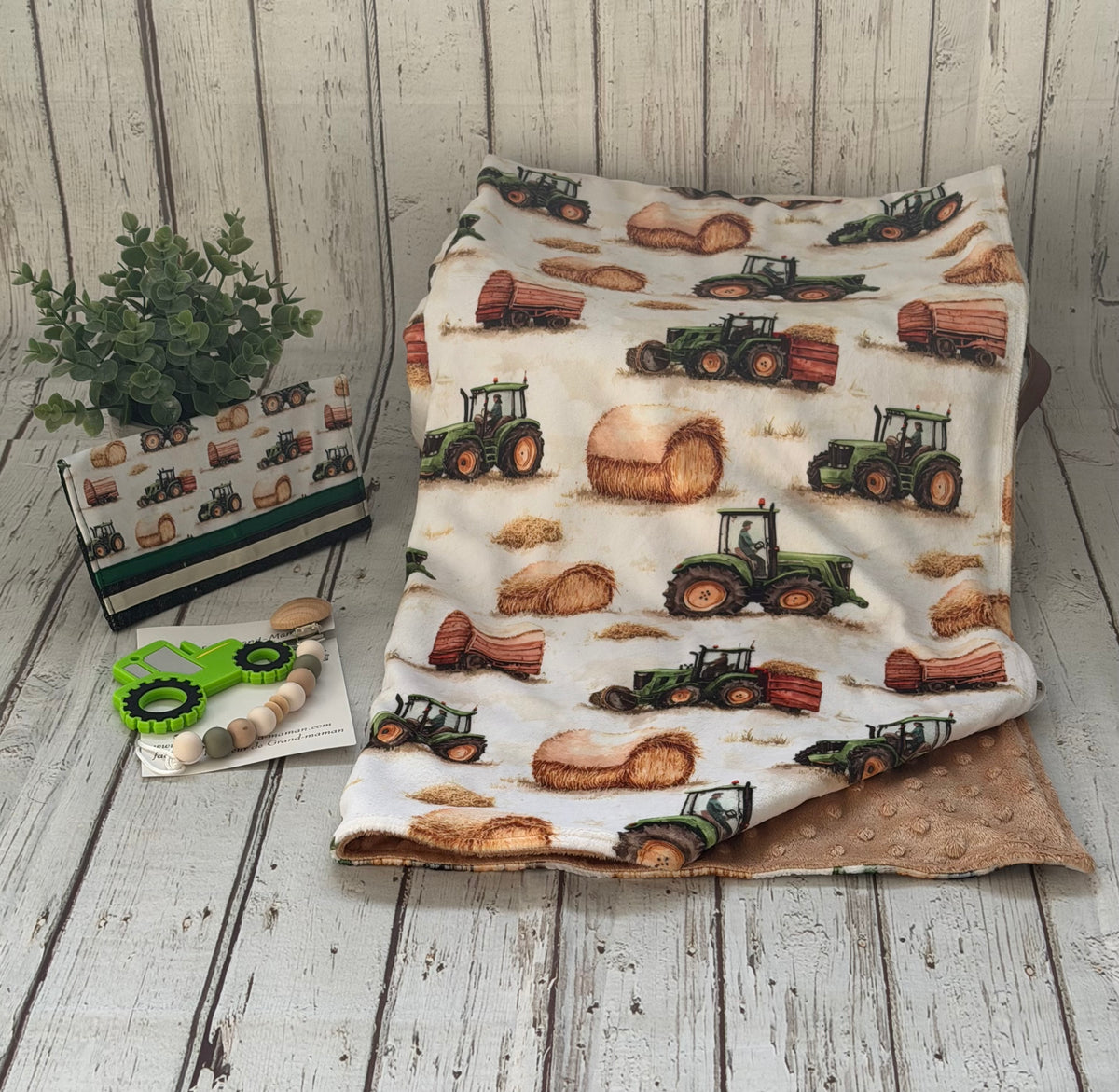 Ensemble cadeau Tracteur et balle de foins