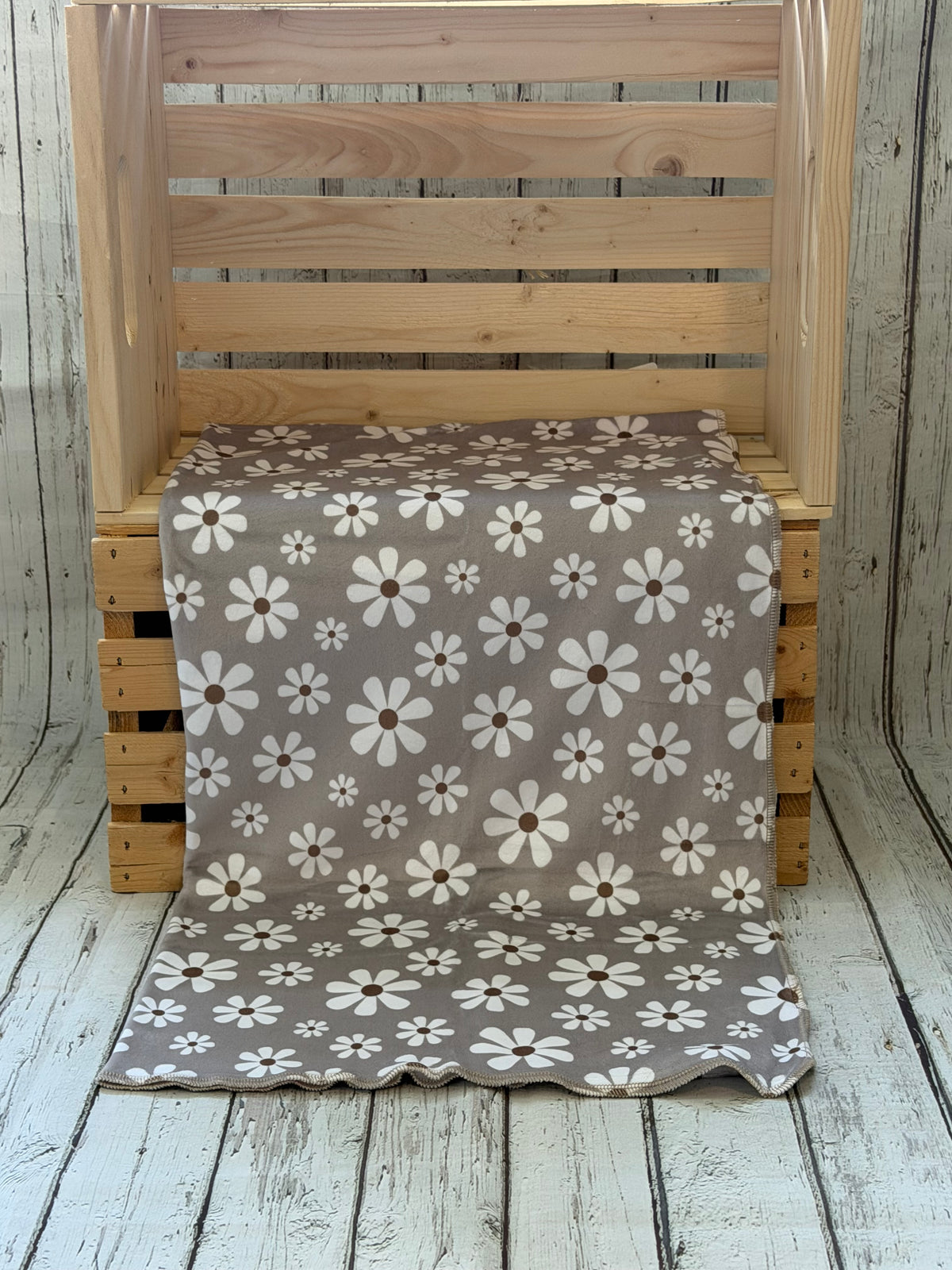 Couverture en squish Marguerite beige