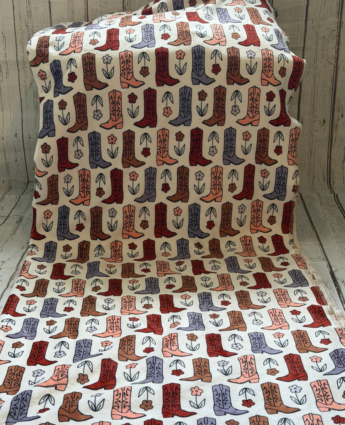 Couverture en squish adultes Bottes fleuries