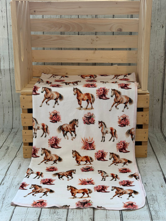 Couverture en squish  Cheval  western