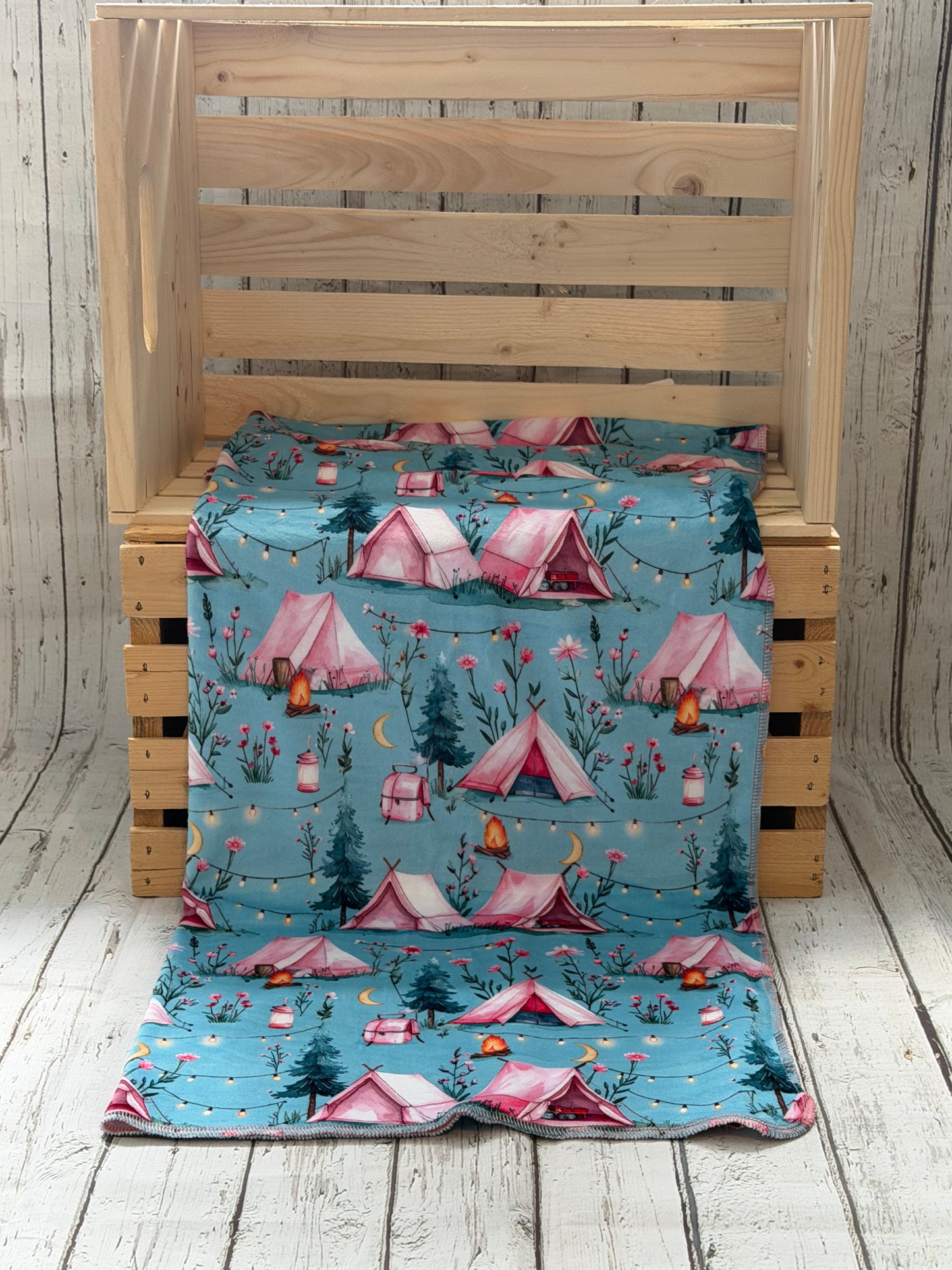 Couverture en squish Tente rose