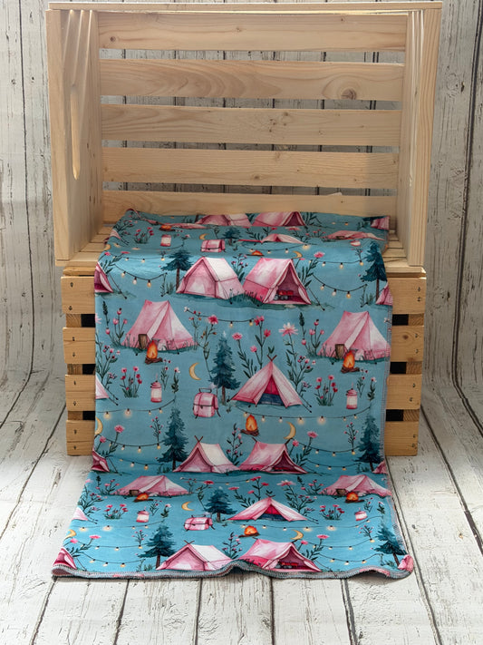 Couverture en squish Tente rose