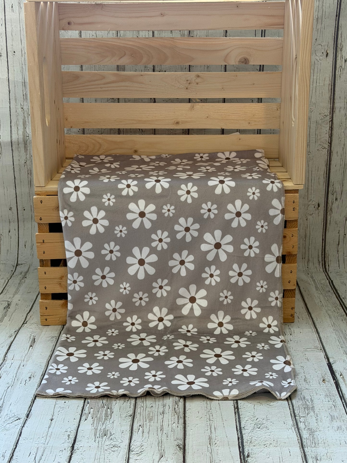 Couverture en squish Marguerite beige