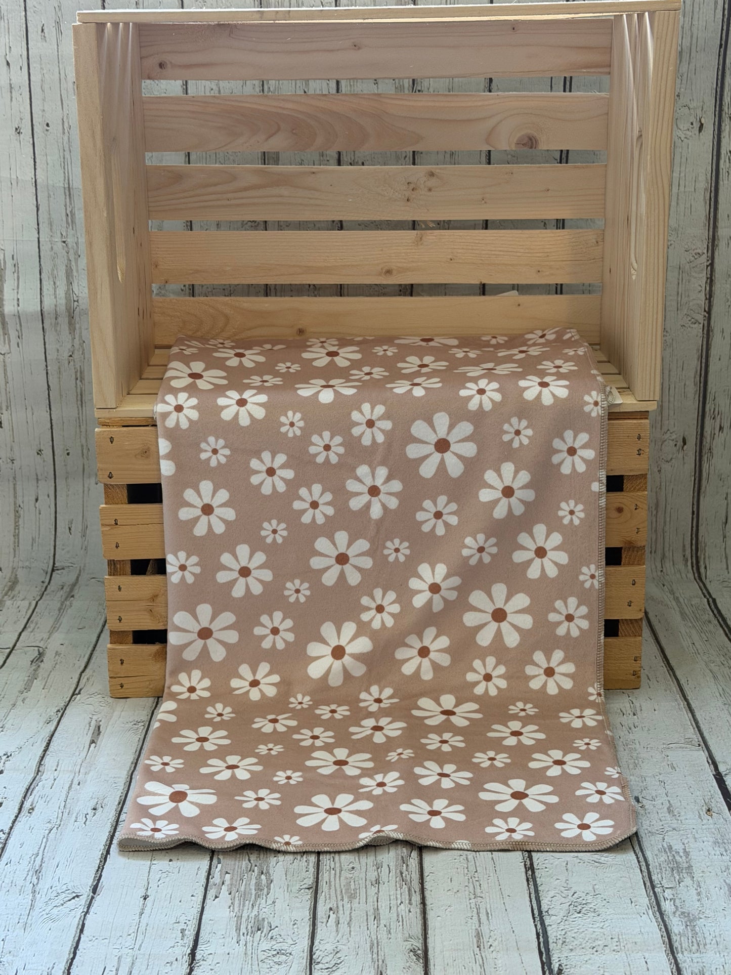 Couverture en squish Marguerite beige