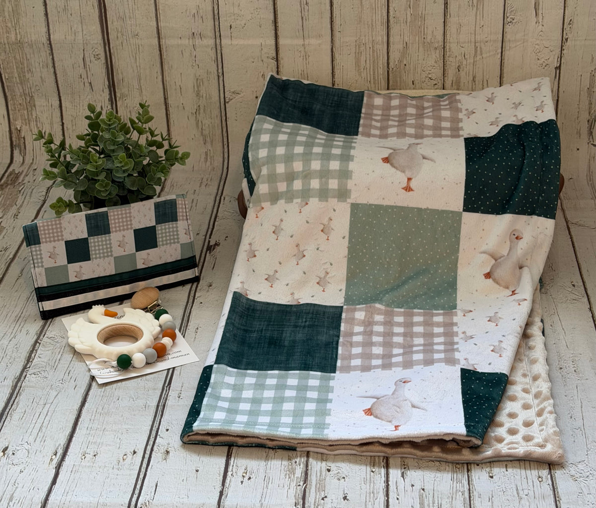 Ensemble cadeau Patchwork Oies