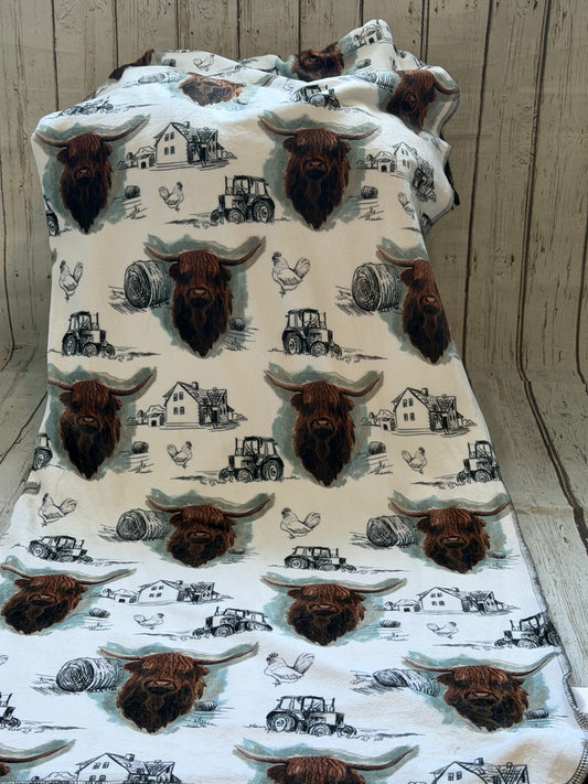 Couverture adulte en squish Boeuf highland