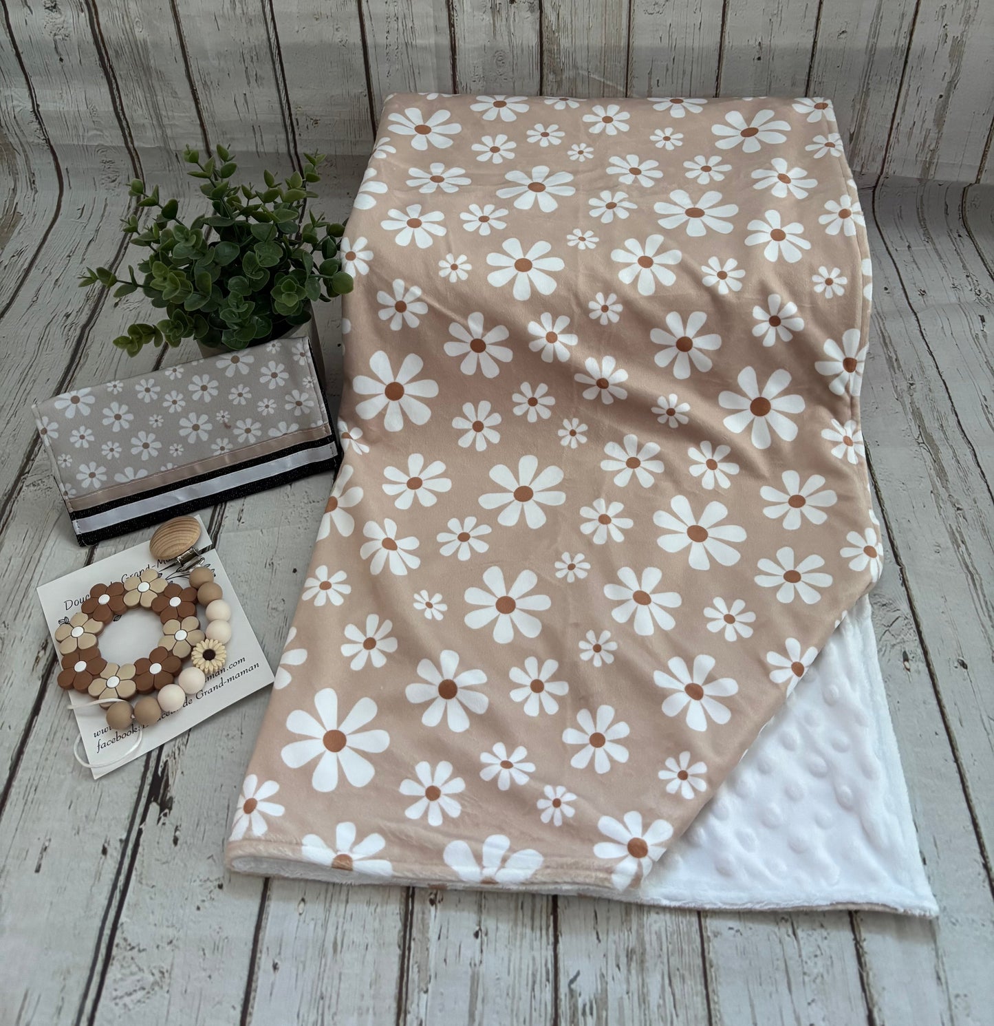 Ensemble cadeau Marguerite Beige